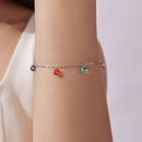 925 Sterling Silver White Gold Plated 16+5cm Pavé Setting CZ Bracelet-5