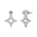 925 Sterling Silver Moissanite 0.1ct Earrings for Women-3