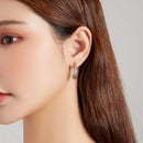 925 Sterling Silver Earrings 2.3*0.4cm Oxidized Silver for Women-7