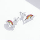 925 Sterling Silver Earrings with Enamel Process in Oxidized Silver for Women-5