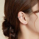 925 Sterling Silver Plated Platinum CZ Earrings-1