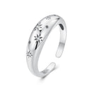 925 Sterling Silver Ring with Pavé Setting CZ, Width 2.2-5.8mm, Oxidized Silver, Women's Ring-2