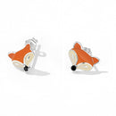 925 Sterling Silver Earrings with Pavé Setting and Enamel Process, Oxidized, 0.7*0.9cm for Women-5