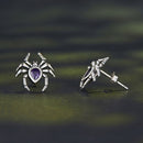 925 Sterling Silver Earrings with Pavé Setting CZ, Size 13*12mm-5