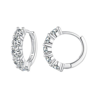 925 Sterling Silver 0.20 Carat Moissanite Earrings for Women - 0