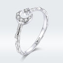 925 Sterling Silver Custom Ring with Pavé Setting CZ-2