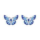 925 Sterling Silver Enamel Pavé Cz Earrings for Women-1