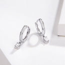 925 Sterling Silver 1.7cm Pavé Setting CZ Earrings-3