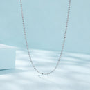 925 Sterling Silver Plated Platinum Necklace 400+50mm for Women-4