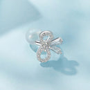 925 Sterling Silver Earrings with White Gold Plating, 0.9x1.2cm for Women-3