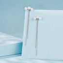 925 Sterling Silver White Gold Plated Shell Pearl Earrings-3