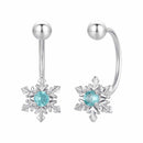 925 Sterling Silver Earrings with Transparent Glass for Women-4