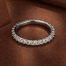 925 Sterling Silver Moissanite 0.03ct Ring Size 6-1