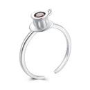 925 Sterling Silver Ring with Pavé Setting CZ-1