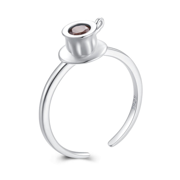 925 Sterling Silver Ring with Pavé Setting CZ