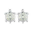 925 Sterling Silver Luminous Stone Earrings-1