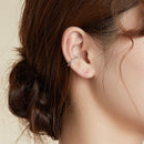 S925 Sterling Silver Platinum Plated 1.4cm Earrings for Women-3