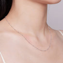 925 Sterling Silver Plated Platinum 45cm Necklace for Women-6