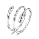925 Sterling Silver Oxidized Silver Adjustable Rings-3