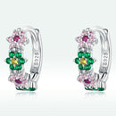 925 Sterling Silver Earrings with CZ in Pavé Setting - 1.3x0.4cm for Women-4