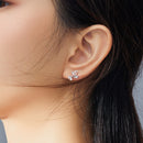 925 Sterling Silver Plated Platinum Wiredrawing Earrings-7