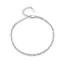 925 Sterling Silver Platinum Plated Bracelet 160+50mm for Women-2
