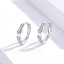 925 Sterling Silver Plated Platinum CZ Pavé Earrings for Women-4
