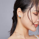 925 Sterling Silver Oxidized Enamel Earrings for Women-7