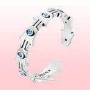 S925 Sterling Silver Pavé Setting CZ Oxidized Silver Ring-3