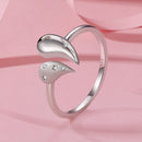 925 Sterling Silver 1.1cm White Gold Plated CZ Pendant Ring-2