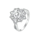 925 Sterling Silver 2 Carat Moissanite Ring in White Gold Plating - Size 8 for Women-1