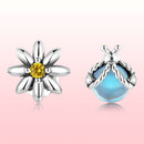 925 Sterling Silver Ladybird Earrings with Pavé Set CZ, 0.7cm for Women-8