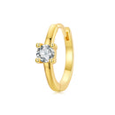 925 Sterling Silver Mini Stud Earrings with Gold Plating and CZ-6