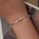 925 Sterling Silver White Gold Plated Adjustable Bracelet for Women-6