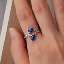 925 Sterling Silver Enamel 0.15cm Ring for Women-4