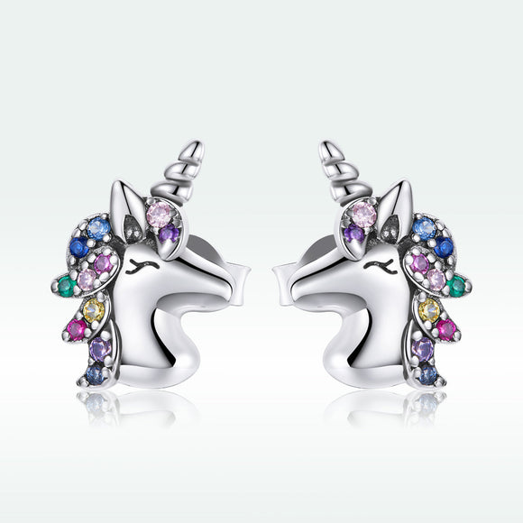 925 Sterling Silver Earrings with Pavé Setting CZ, Oxidized, 1.4x0.9cm for Women