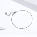 925 Sterling Silver Adjustable Platinum Plated Bracelet for Women-3