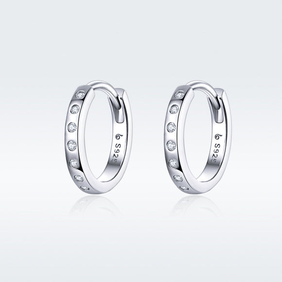 925 Sterling Silver Earrings with Pavé Setting CZ for Women
