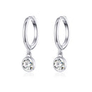 925 Sterling Silver Gold Plated Pavé Setting CZ Earrings for Women-1