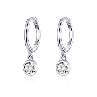 925 Sterling Silver Gold Plated Pavé Setting CZ Earrings for Women