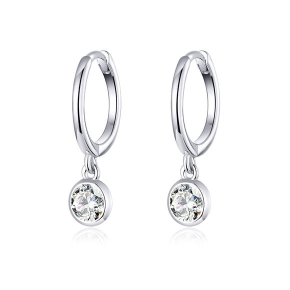 925 Sterling Silver Gold Plated Pavé Setting CZ Earrings for Women