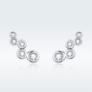 925 Sterling Silver Earrings with Pavé Setting CZ, 0.5x1.2 cm for Women-6