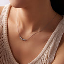 925 Sterling Silver Plated 40+5cm White Gold Necklace for Women-5