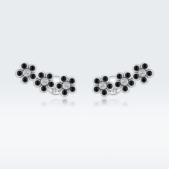 925 Sterling Silver Earrings with Pavé Setting CZ