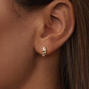 925 Sterling Silver Earrings with Plated White Gold and Gold for Women-2