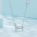 925 Sterling Silver Necklace with CZ Pendant, 450mm Length, Platinum Plated, for Women-4