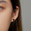 925 Sterling Silver Oxidized CZ Earrings for Women-7