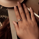 925 Sterling Silver Plated White Gold Ring for Women-4