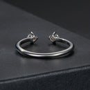 925 Sterling Silver Moissanite Ring Size E for Women-1