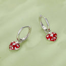S925 Sterling Silver Enamel Process Pavé Set CZ Earrings-4